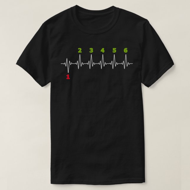 Camiseta Motorcycle Heartbeat Gear 123456  (Frente do Design)