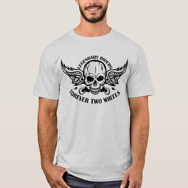 Camiseta Motorcycle legendary riders forever two wheels tet (Frente)
