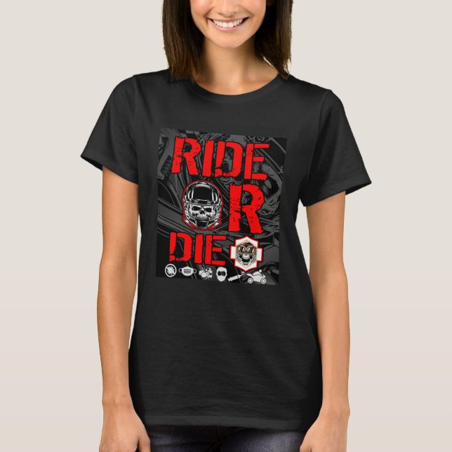 Camiseta Motorcycle  Men  Plus Size Womens Summer (Frente)