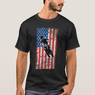 Camiseta Motorcycle Men Usa Women Bike American Flag M