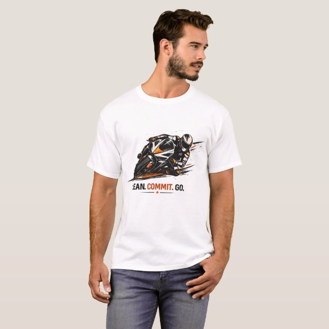 Camiseta Motorcycle Racing Illustration (Frente Completa)