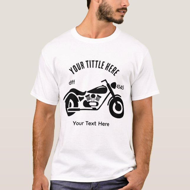 Camiseta Motorcycle Ride Speed and Freedom Design (Frente)