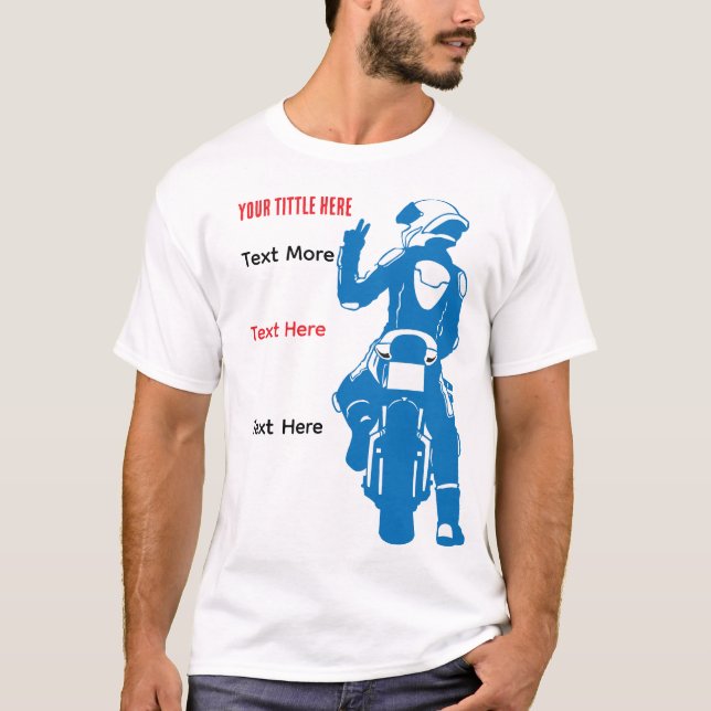 Camiseta Motorcycle Ride Speed and Freedom Design (Frente)