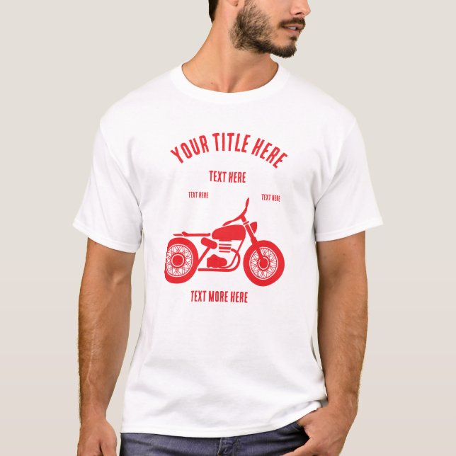 Camiseta Motorcycle Ride Speed and Freedom Design (Frente)