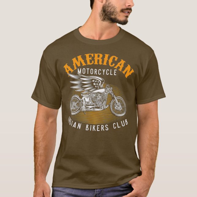 Camiseta Motorcycle Rider American Motorcycle Indian Club (Frente)