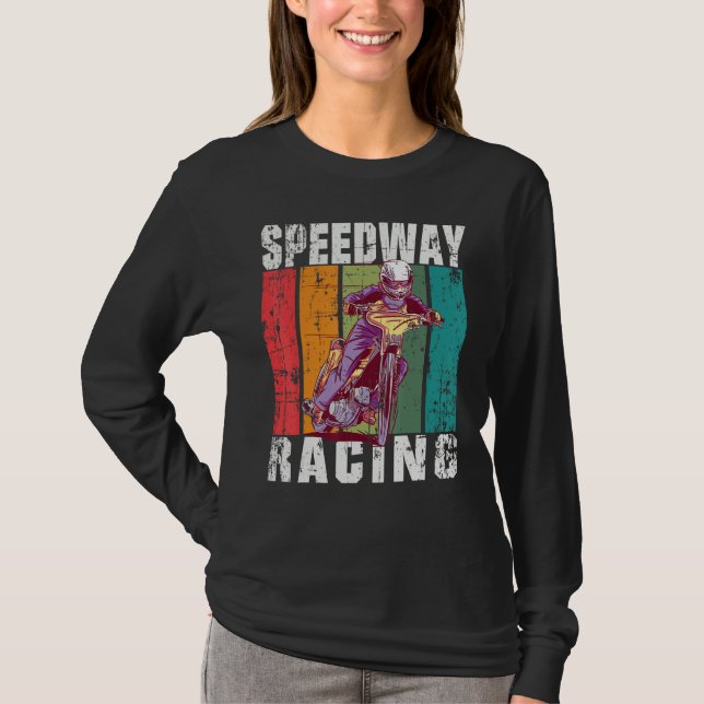 Camiseta Motorcycle Speedway Racing Flat Track (Frente)