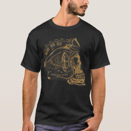 Camiseta Motorcycle tete de mort crane skull casque motard