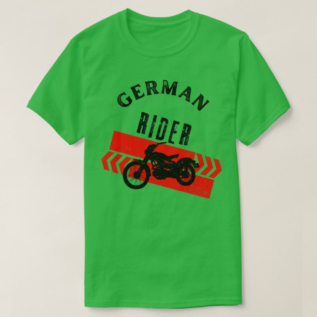 Camiseta Motorcycle Vintage German Biker (Frente do Design)