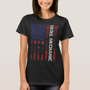 Camiseta Motores a diesel Torque Wrench EUA Flag Fa