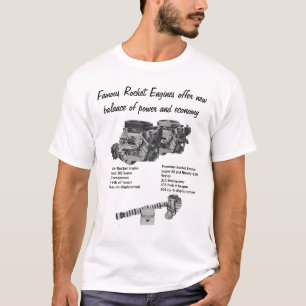 Camiseta Motores de Rocket famosos