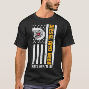 Camiseta Motores Engraçados e Cerveja Por Isso Estou Aqui