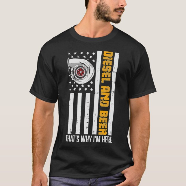 Camiseta Motores Engraçados e Cerveja Por Isso Estou Aqui (Frente)
