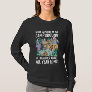 Camiseta Motorhome Acampamento Retro Caravana Rv Reboque O