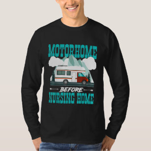 Camiseta Motorhome Antes do Asilo  Camping Rv