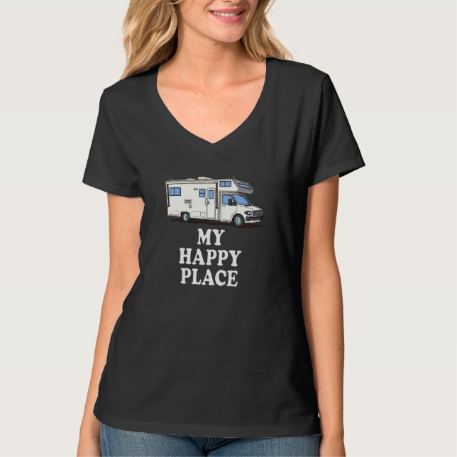 Camiseta Motorhome MY HAPPY PLACE Class C (Frente)
