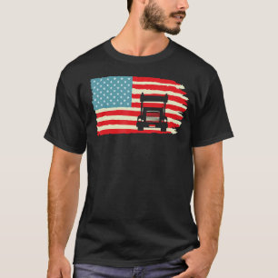 Camiseta Motorista de Caminhão Americano Patriótico Trilha