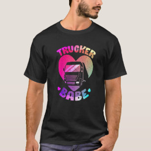 Camiseta Motorista de Caminhão Babe 18 Caminhão-Reboque