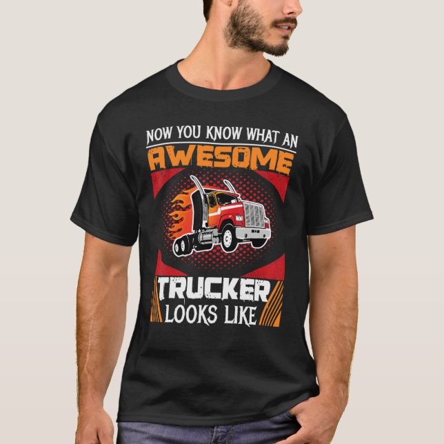 Camiseta Motorista de caminhão-caminhoneiro Big Rig Semi (Frente)