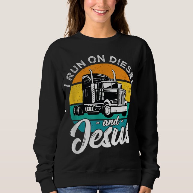Camiseta Motorista De Caminhão Cristão Que Eu Faço Diesel E (Frente)