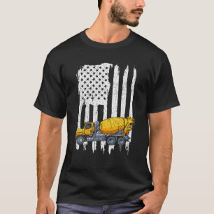 Camiseta Motorista de Caminhão de Cimento Patriótico Mist