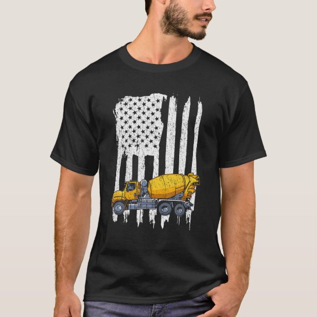 Camiseta Motorista de Caminhão de Cimento Patriótico Mistur (Frente)