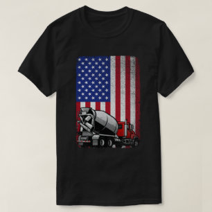 Camiseta Motorista de caminhão de cimento Patriótico Mistur