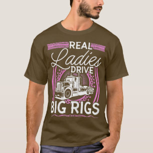 Camiseta Motorista De Caminhão De Mulheres As Mulheres Cond
