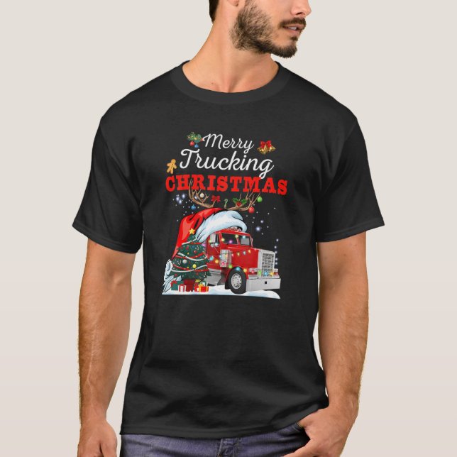 Camiseta Motorista De Caminhão De Natal De Caminhoneiro De  (Frente)