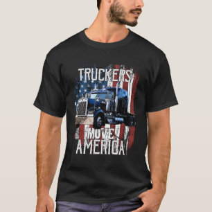 Camiseta Motorista de Caminhão de Sinalizador Americano