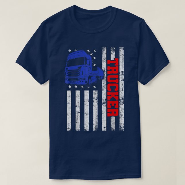 Camiseta Motorista de caminhão engraçado2994 (Frente do Design)