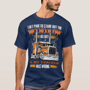 Camiseta Motorista de caminhão engraçado dirigindo design a