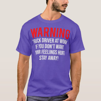 Camiseta Motorista De Caminhão No Trabalho Engraçado Sarcás