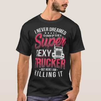 Camiseta Motorista De Caminhão Novelty Semi Trailer Caminhã