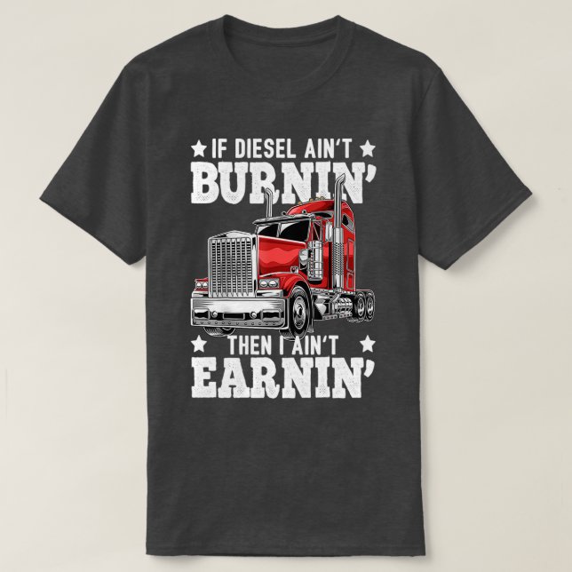 Camiseta Motorista de caminhão para amantes de motoristas d (Frente do Design)