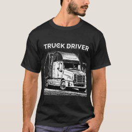 Camiseta Motorista De Caminhão Para Homem Corajoso Vivo