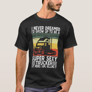 Camiseta Motorista De Caminhão Para Mulheres De Caminhão Qu