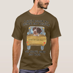 Camiseta Motorista de caminhão Pointers German Wirehaired