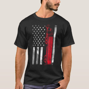 Camiseta Motorista de Caminhão Semi, Bandeira Americana, 18