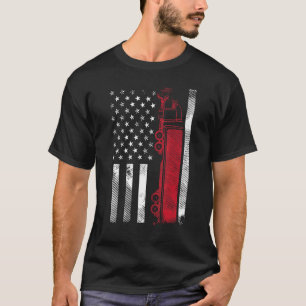 Camiseta Motorista de Caminhão Semi, Bandeira Americana, 18