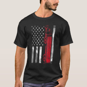 Camiseta Motorista de Caminhão Semi, Bandeira Americana, 18