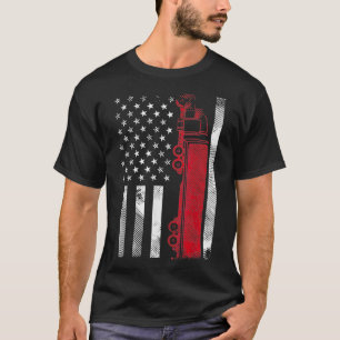 Camiseta Motorista de Caminhão Semi Flag Americano Semi 18 