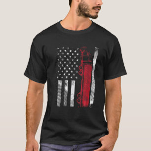 Camiseta Motorista de Caminhão Semi Flag Americano Semi 18