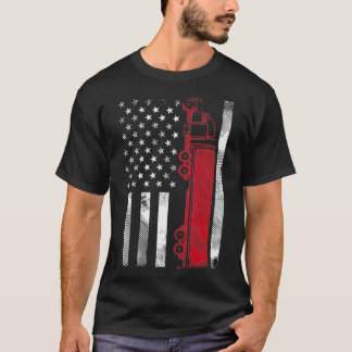 Camiseta Motorista de Caminhão Semi Flag Americano Semi 18