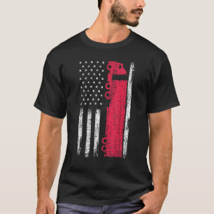 Camiseta Motorista de Caminhão Semi-Reboque com Bandeira Am