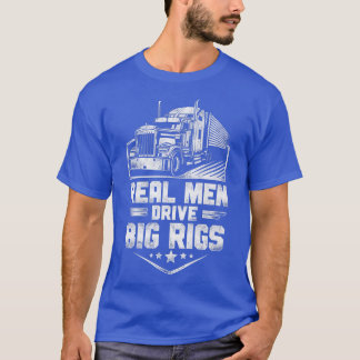 Camiseta Motorista De Caminhão Vintage Homens Reais Conduze