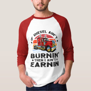 Camiseta Motorista de caminhões-caminhoneiros a diesel, de