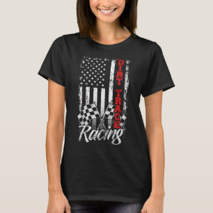 Camiseta Motorista De Carro De Corrida De Bandeiras America