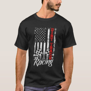 Camiseta Motorista De Carro De Corrida De Bandeiras America