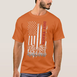Camiseta Motorista De Carro De Corrida De Bandeiras America