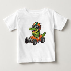 CAMISETA MOTORISTA DE CARRO DE CORTE DE BEBÊ